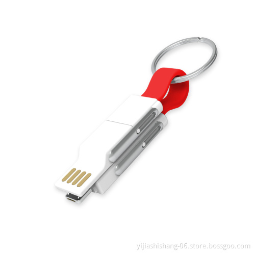 Yijiashishang Wholesale Innovative Short Keychain Magnet Usb Cable For Samsung For iPhone